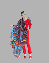 Load image into Gallery viewer, Colored Leaves Silk Chiffon Scarf (Long)