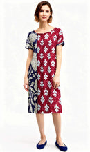 Load image into Gallery viewer, Jaipur Color Block (Red White and Blue) Shift Dress