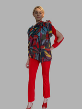 Load image into Gallery viewer, Colored Leaves Silk Chiffon Scarf (Long)