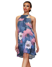 Load image into Gallery viewer, Summer Night Rose Halter Neck Dress