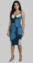 Load image into Gallery viewer, Blue Poppy Bodycon Dress