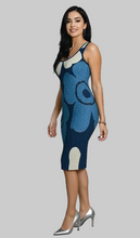 Load image into Gallery viewer, Blue Poppy Bodycon Dress