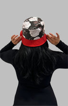 Load image into Gallery viewer, Hat: Roses and Merlot Flat Top Bucket Style
