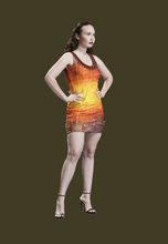 Load image into Gallery viewer, Jeweled  Sunrise Ombre Bodycon Dress