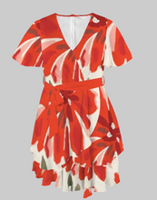 Load image into Gallery viewer, Scarlet Bloom Flutter Mini Dress