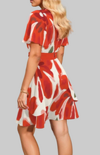 Load image into Gallery viewer, Scarlet Bloom Flutter Mini Dress