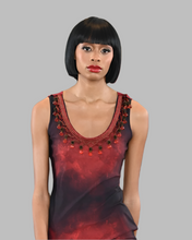 Load image into Gallery viewer, Jeweled Sunset Ombre Bodycon Dress