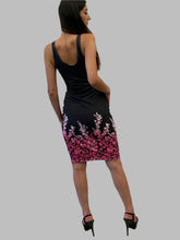 Load image into Gallery viewer, Pink Ombré Leaves Bodycon Midi Dress
