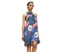 Load image into Gallery viewer, Summer Night Rose Halter Neck Dress