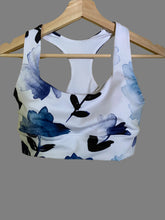 Load image into Gallery viewer, Blue Cornflower High Waist Leggings and Longline Bra Top