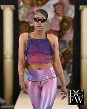 Load image into Gallery viewer, Chesapeake Sunset Rose Foil High Waist Leggings
