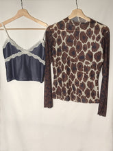Load image into Gallery viewer, Leopard Mesh Top with Cami