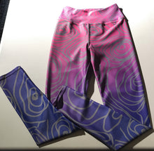 Load image into Gallery viewer, Chesapeake Sunset Rose Ombre' High Waist Pocket Leggings