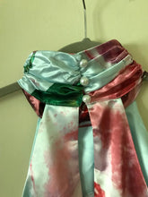 Load image into Gallery viewer, Pink Magnolia Asymmetric Halter Satin Top