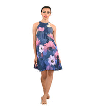 Load image into Gallery viewer, Summer Night Rose Halter Neck Dress