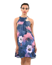 Load image into Gallery viewer, Summer Night Rose Halter Neck Dress