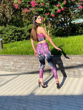 Load image into Gallery viewer, Pink Ombre' Leaves High Waist Pocket Leggings