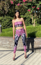 Load image into Gallery viewer, Pink Ombre' Leaves High Waist Pocket Leggings