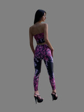 Load image into Gallery viewer, Pink Ombre' Leaves Leggings Bandeau Top Athleisurewear Set