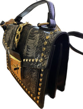 Load image into Gallery viewer, Snakeskin Crossbody Handbag (Gold and Silver)
