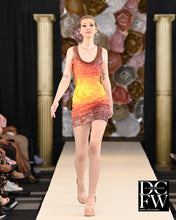 Load image into Gallery viewer, Jeweled  Sunrise Ombre Bodycon Dress
