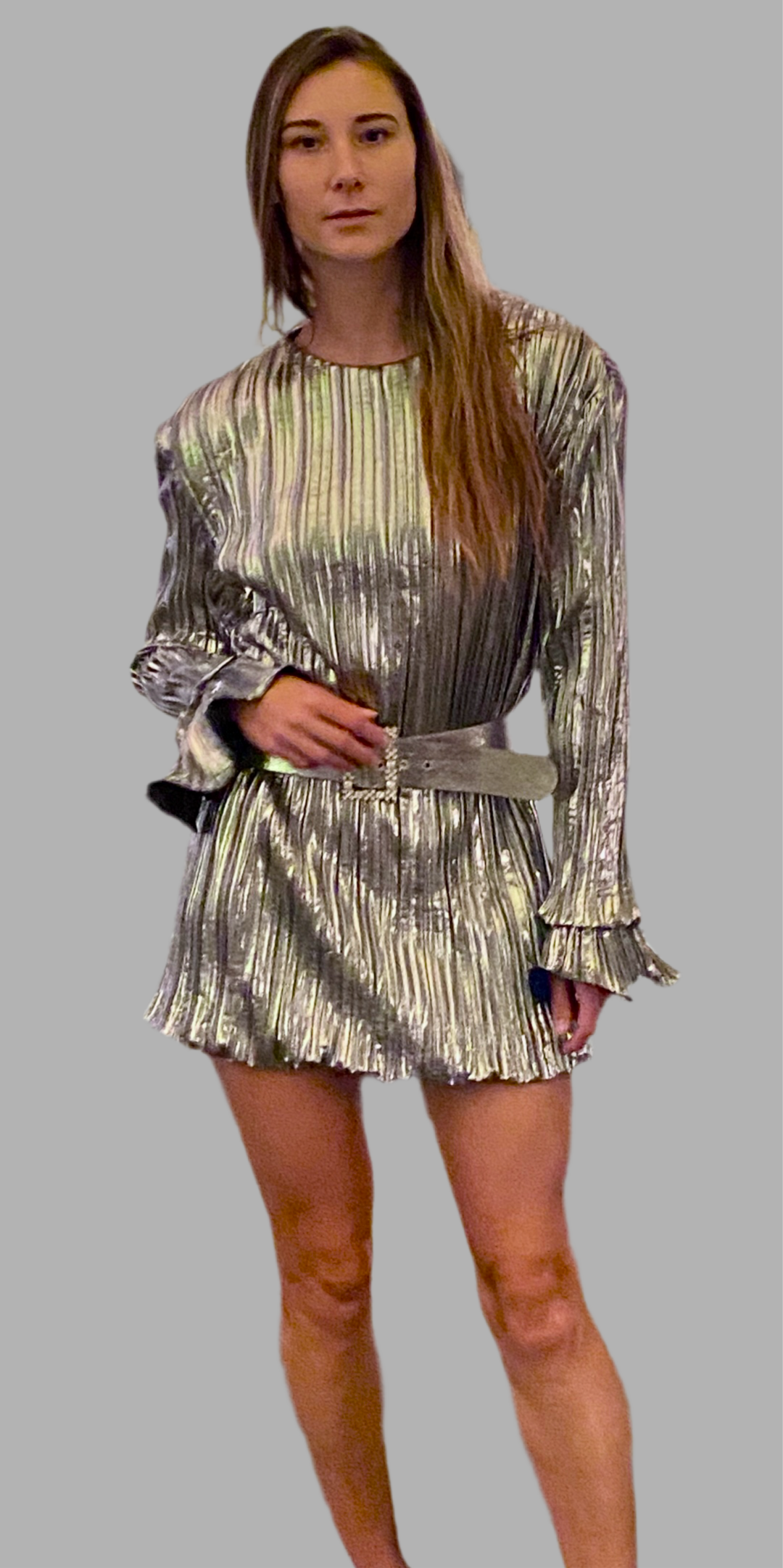 strapless open back dress Dorothy Perkins Silver Pleated Dress – Sancho's