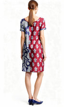 Load image into Gallery viewer, Jaipur Color Block (Red White and Blue) Shift Dress
