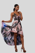 Load image into Gallery viewer, Dusty Rose Reverie Asymmetric Chiffon Dress

