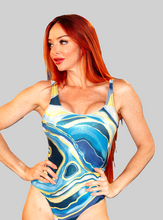 Load image into Gallery viewer, Blue Ocean Foil Swimsuit

