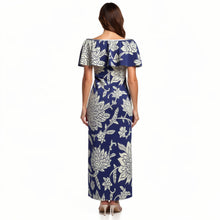 Load image into Gallery viewer, Royal Blue Off-Shoulder Maxi Dress
