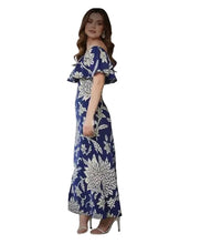 Load image into Gallery viewer, Royal Blue Off-Shoulder Maxi Dress
