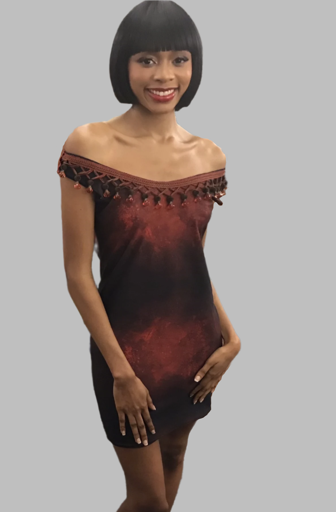Jeweled Sunset Ombre Bodycon Dress Jeweled Sunset Ombre Bodycon Dress