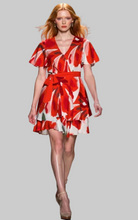 Load image into Gallery viewer, Scarlet Bloom Flutter Mini Dress
