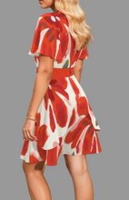 Load image into Gallery viewer, Scarlet Bloom Flutter Mini Dress
