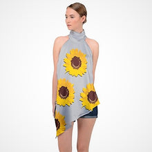 Load image into Gallery viewer, Sunflower Asymmetric Satin Halter Neck Top - Inner Be Leaf
