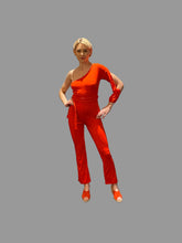 Load image into Gallery viewer, Scarlet One Shoulder Jumpsuit with Scarf
