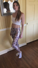 Load and play video in Gallery viewer, Leopard Print Designer Foil Leggings
